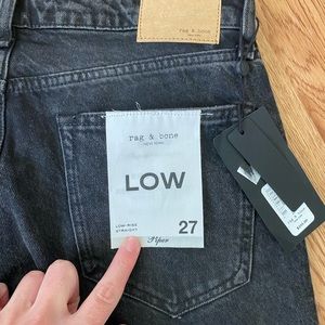 Rag & Bone Piper Low-Rise Straight - Highland
Slim Fit Black Jean NWT size 27
